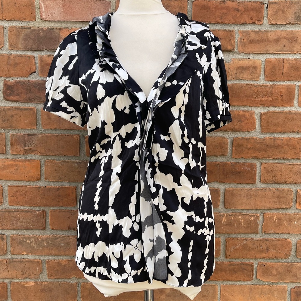 BCBGMaxAzria Silk Patterned Blouse
